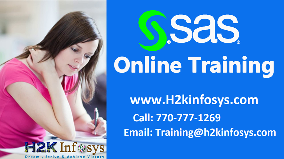 SAS Online Training Course in USA