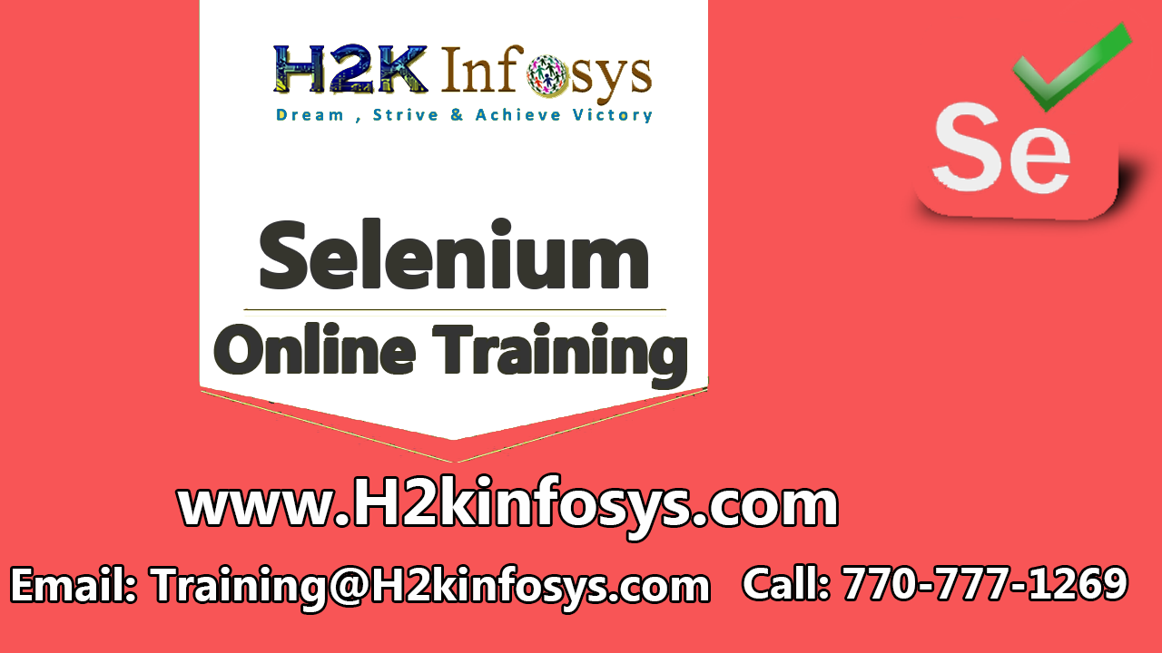 Selenium Online Training Course in USA Selenium Online Training Course in USA