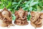 prepare ganesh idol at home, eco friendly Ganesh idol, how to make eco friendly ganesh idol from clay at home, Ganesh chaturthi