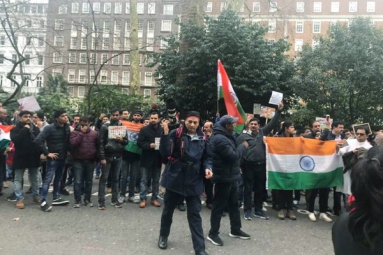 Indians Protest in London Over Pulwama Terror Attack