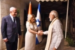 Israel, India, modi received by netanyahu in israel, Israeli premier benjamin netanyahu
