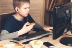 children, children eating junk food, more internet time soars junk food request by kids study, Autism
