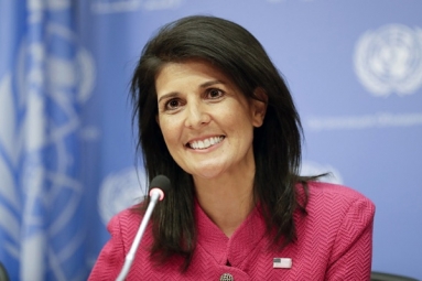 U.S. Ambassador to the UN Nikki Haley to Visit India Today U.S. Ambassador to the UN Nikki Haley to Visit India Today
