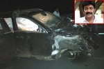 Rajasekhar car, Rajasekhar accident, rajasekhar meets with a road accident, Mercedes benz