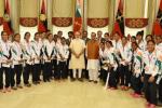 Brazil Olympics Indian athletes, Narendra Modi, modi meets rio olympics bound athletes, Indian olympic association