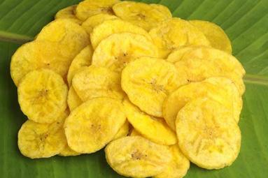 Mouth watery banana chips to munch! Mouth watery banana chips to munch!},{Mouth watery banana chips to munch!
