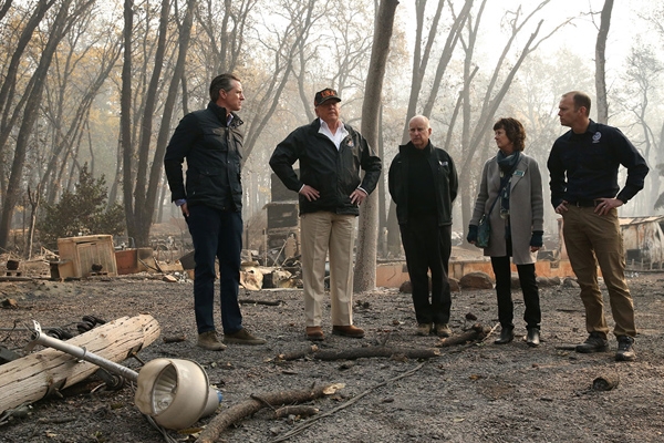 Trump Visits Wrecked California, Blames Mismanagement