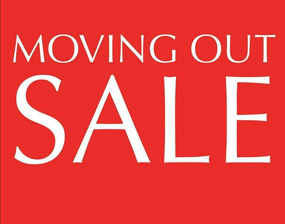 Moving Out Sale